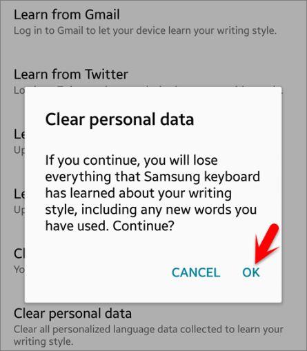 Remove Android Keyboard History
