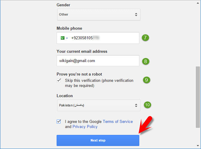 Google Terms & conditions