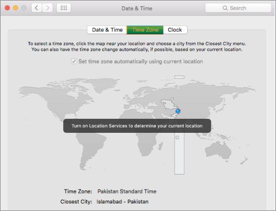 How To Change Mac Time Zone