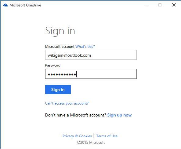 Microsoft OneDrive-Sign-in