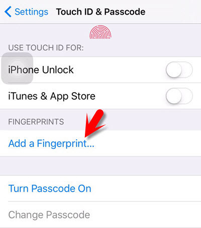 How to add fingerprint passcode on IOS