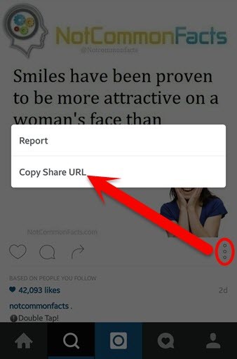 Copy Share URL