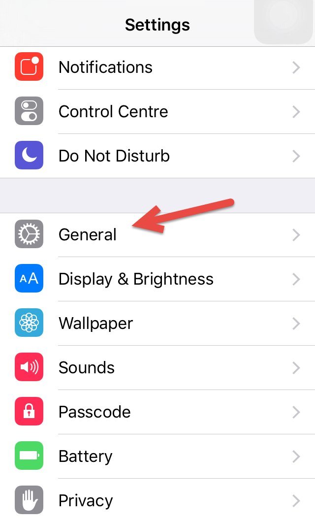Go to Settings-General