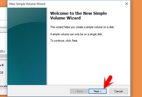 New Simple Volume Wizard