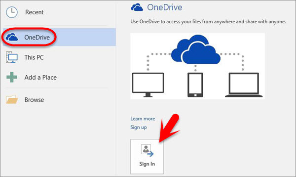Sign In OneDrive