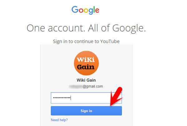 Sign In with Gmail Account