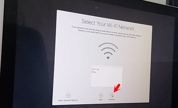 Select the WiFi Network