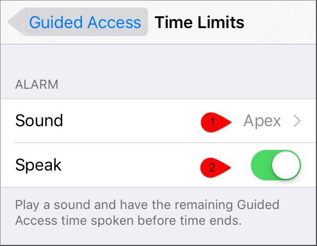 guided access Time Limits