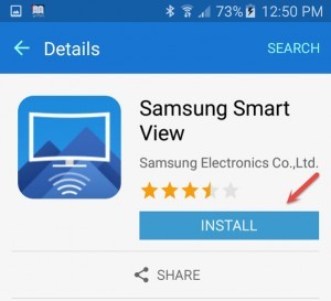 Install Samsunng Smart view on your mobile
