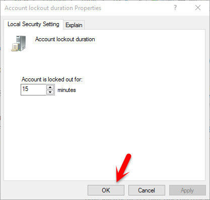 Account Lockout Duration