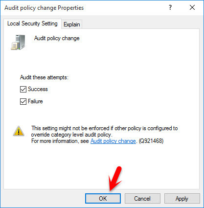Audit Policy Change
