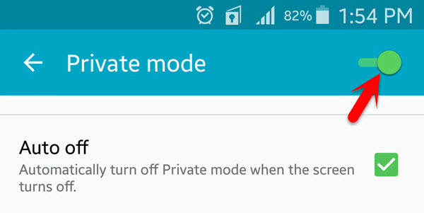How to Enable Private Mode on Samsung Galaxy S5
