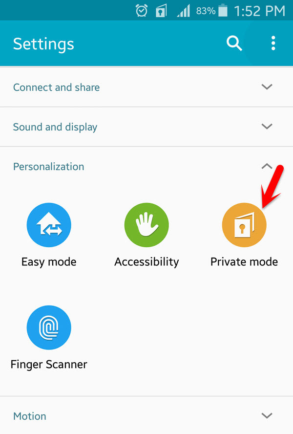 Private Mode on Android