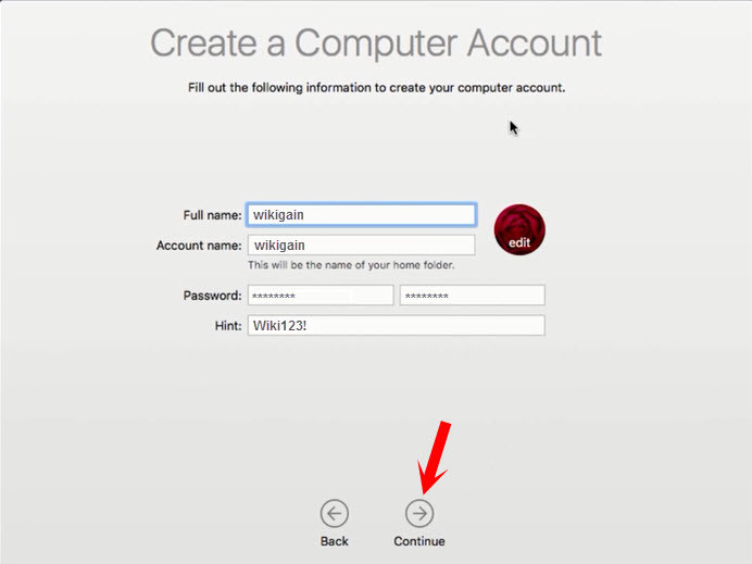 Create New User Account for Mac
