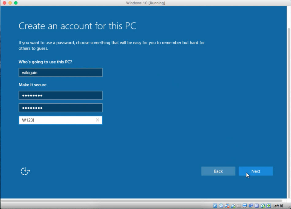 Create New User account for Windows 10