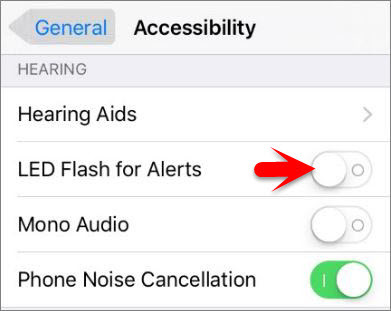 How to Enable LED Flash for alerts on iOS Devices?