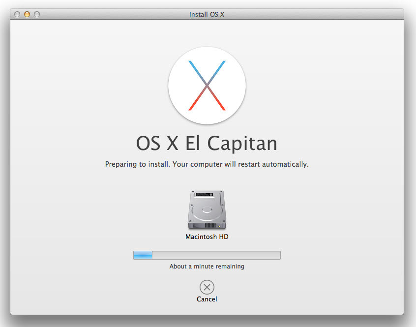 Installing OS X El Capitan