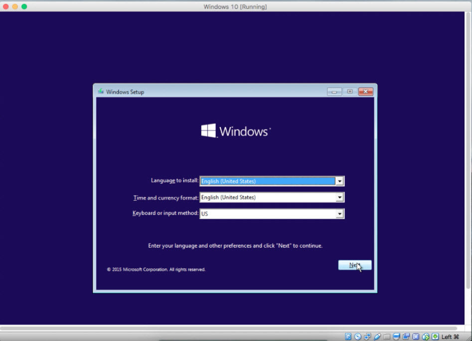 Installing Windows 10 on Mac using VirtualBox