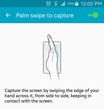 Use Palm Swipe to Capture