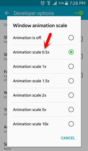 Window Animation Scale