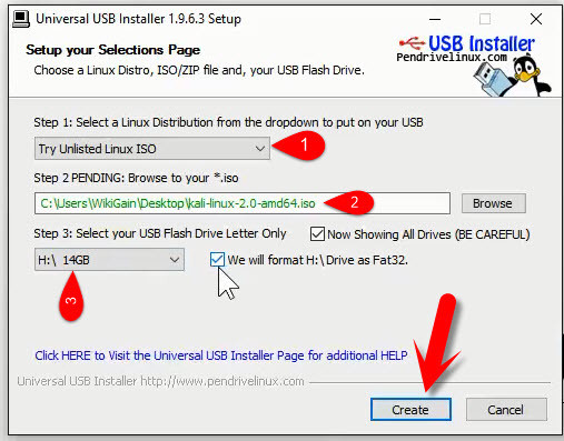 Create Bootable USB for Kali Linux