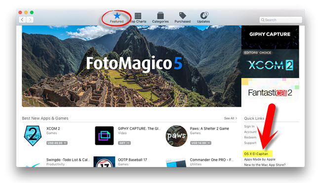 Download Mac OS X El Capitan