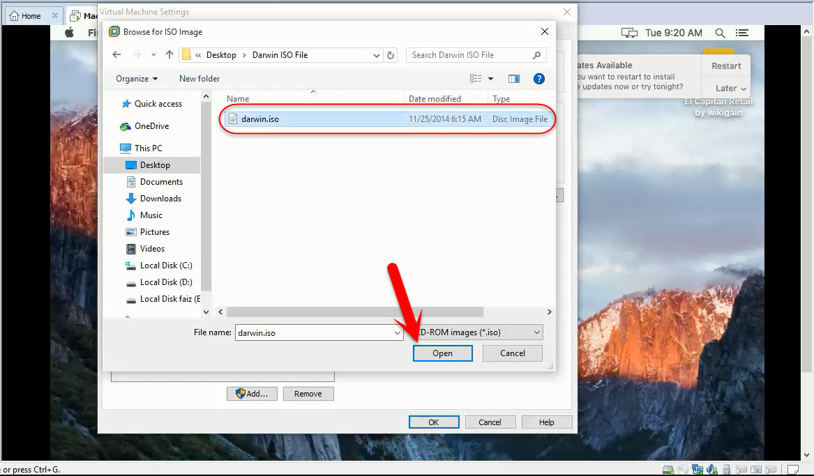 How to Install VMware Tools on Mac OS X El Capitan?
