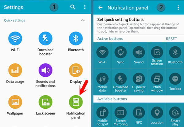 Customize Notification Panel