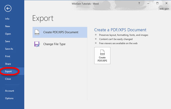 Working with File Tab in Microsoft Word 2016 Part 3 - 94