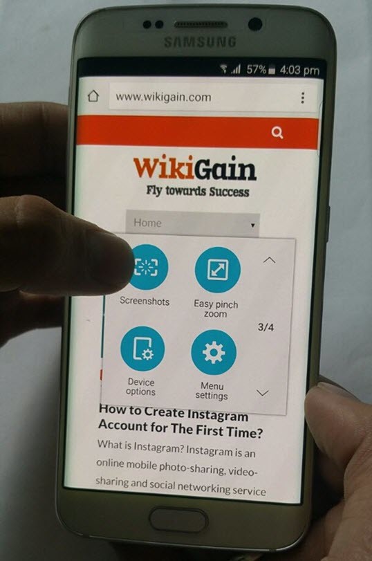 How to take screenshot via assistive touch
