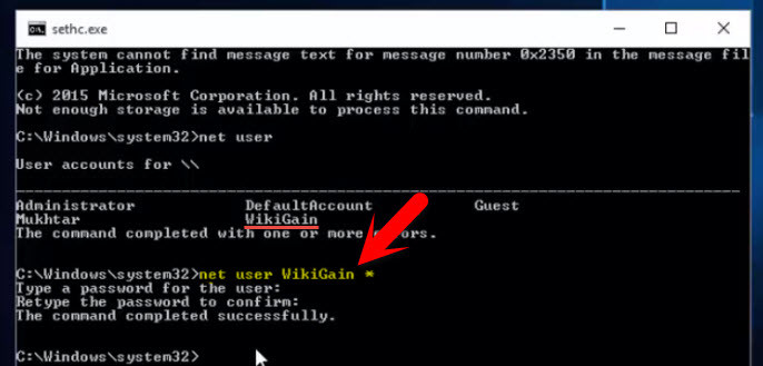 Reset Forgotten Windows 10 Password and Kali Linux    Wikigain - 50