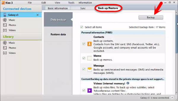 How to Backup and Restore Samsung Phone Data  - 64