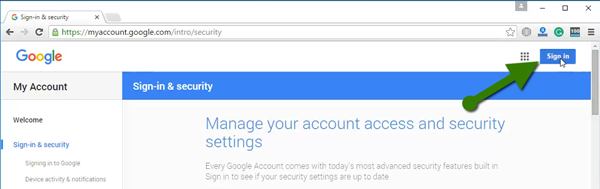 Sign In to Gmail Account