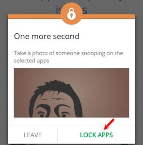Click on Lock Apps