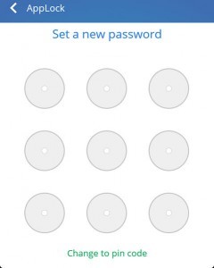 Create password pattern or pin
