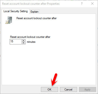 Configure Account Lockout Policy in Windows Server 2016 - 71