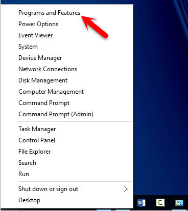 Programs and Features