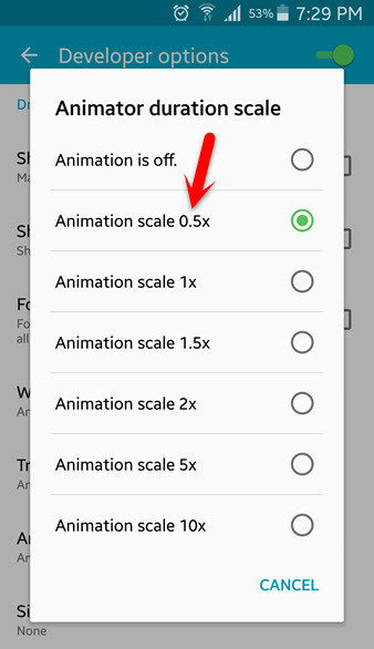 Animation Duration Scale