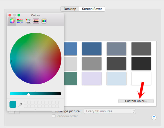 Choose Custom Solid Color