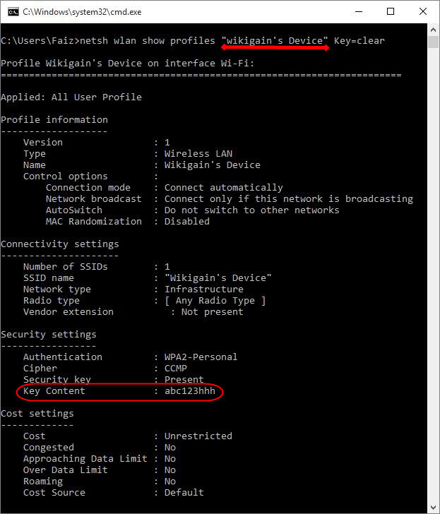 how to find saved wifi passwords in windows 10