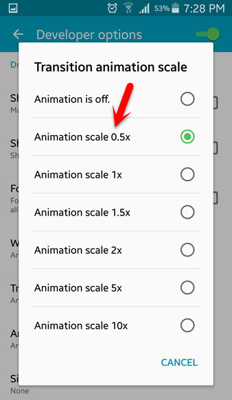 Transition Animation Scale