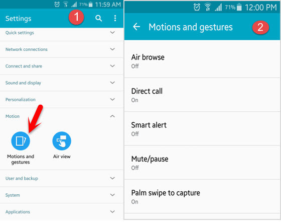 Use Motions and Gestures