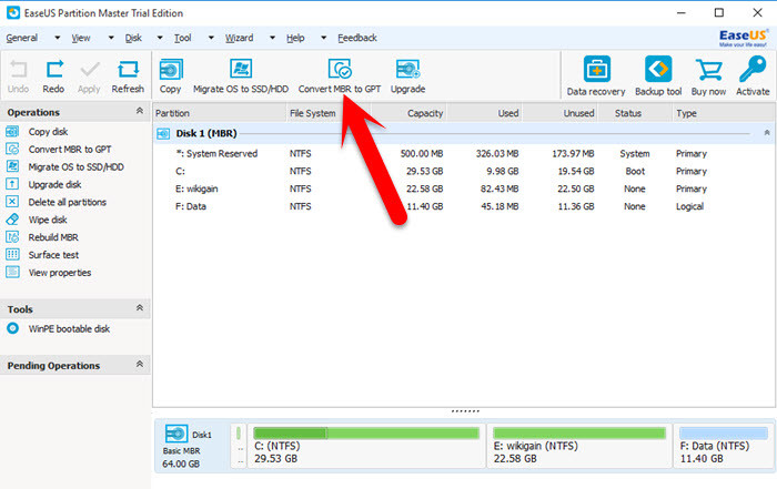 How to Convert GPT to MBR Disk