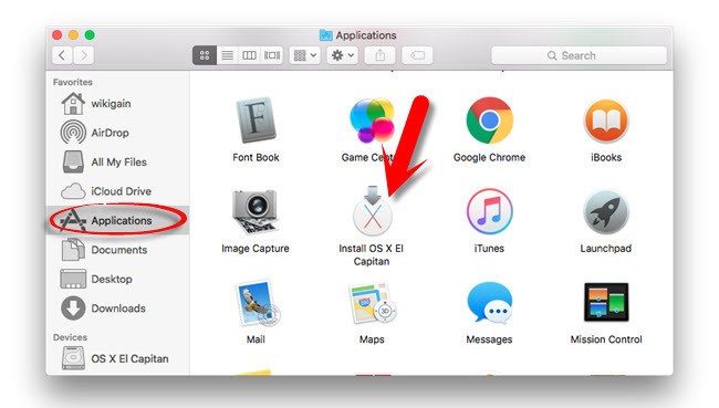 Mac OS X El Capitan Download Folder