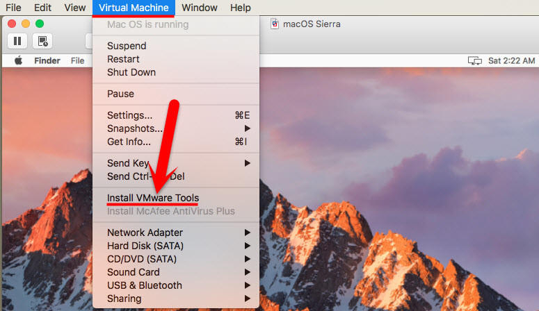 How to install VMware Tools on Mac OS X EL Capitan on VMware