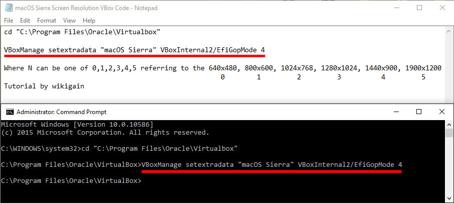 How to Fix macOS Sierra Screen Resolution on VirtualBox?