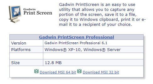 Gadwin Screenshot