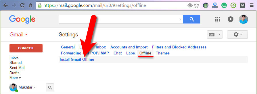 Work Offline With Gmail