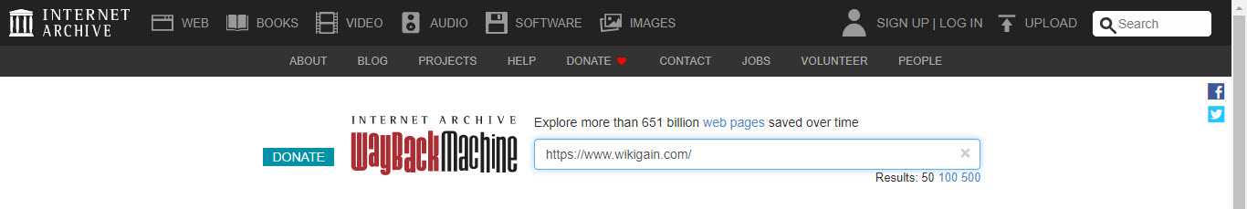 Searching For Wikigain Archieve