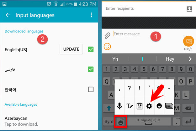 Ajouter une langue de saisie sur Android